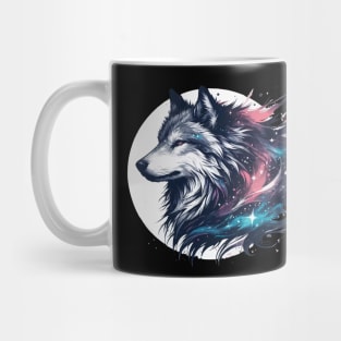 Wolf and moon artwork Mug